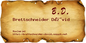 Brettschneider Dávid névjegykártya